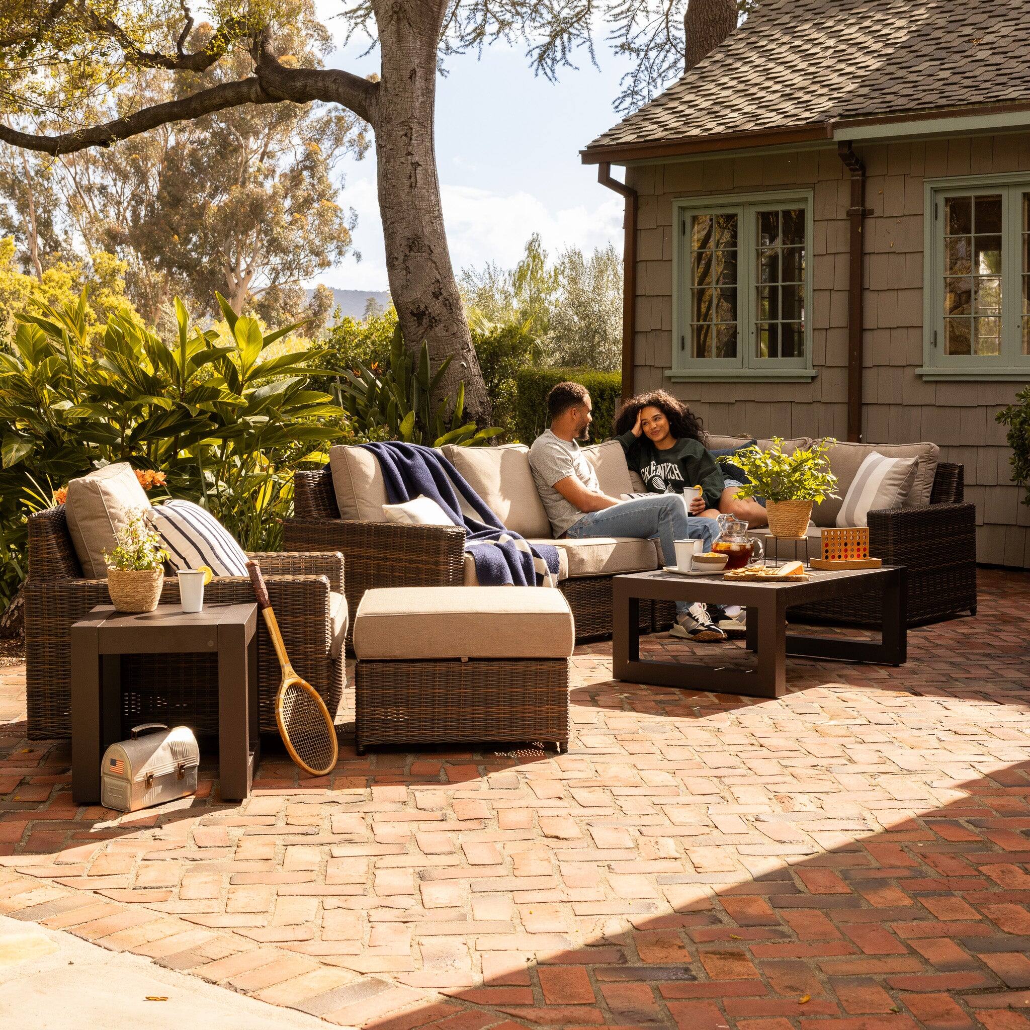 Alt View 1. Yardbird® - Langdon Outdoor Sofa - Shale.