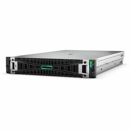Front. HP - HPE ProLiant DL380 G11 2U Rack Server - 1 x Intel Xeon Silver 4410Y 2 GHz - 64 GB RAM - 1.92 TB SSD - (2 x 960GB) SSD - Black.