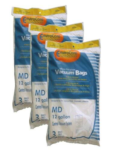EnviroCare TECHNOLOGIES Micro Filtration Vacuum Bags  
MD 12 gal  
Designed to Fit Central Vacuum System  
3 BAGS  
3 SACS  
3 BOLSAS
