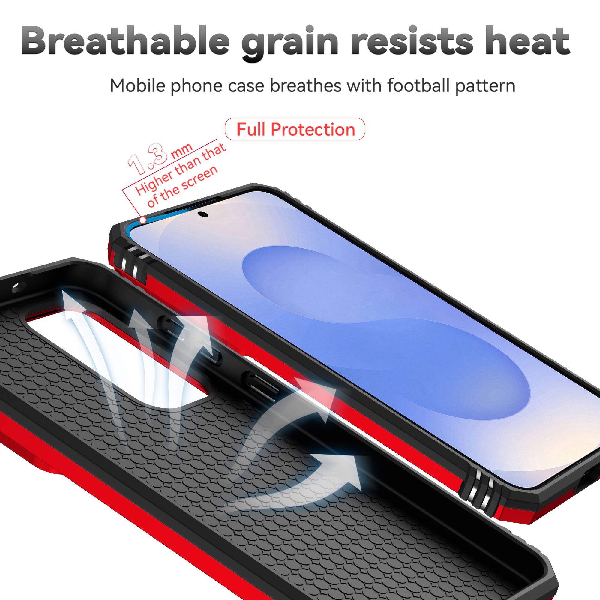 Breathable grain resists heat  
Mobile phone case breathes with football pattern  
Full Protection  
1.3 mm Higher than that of the screen