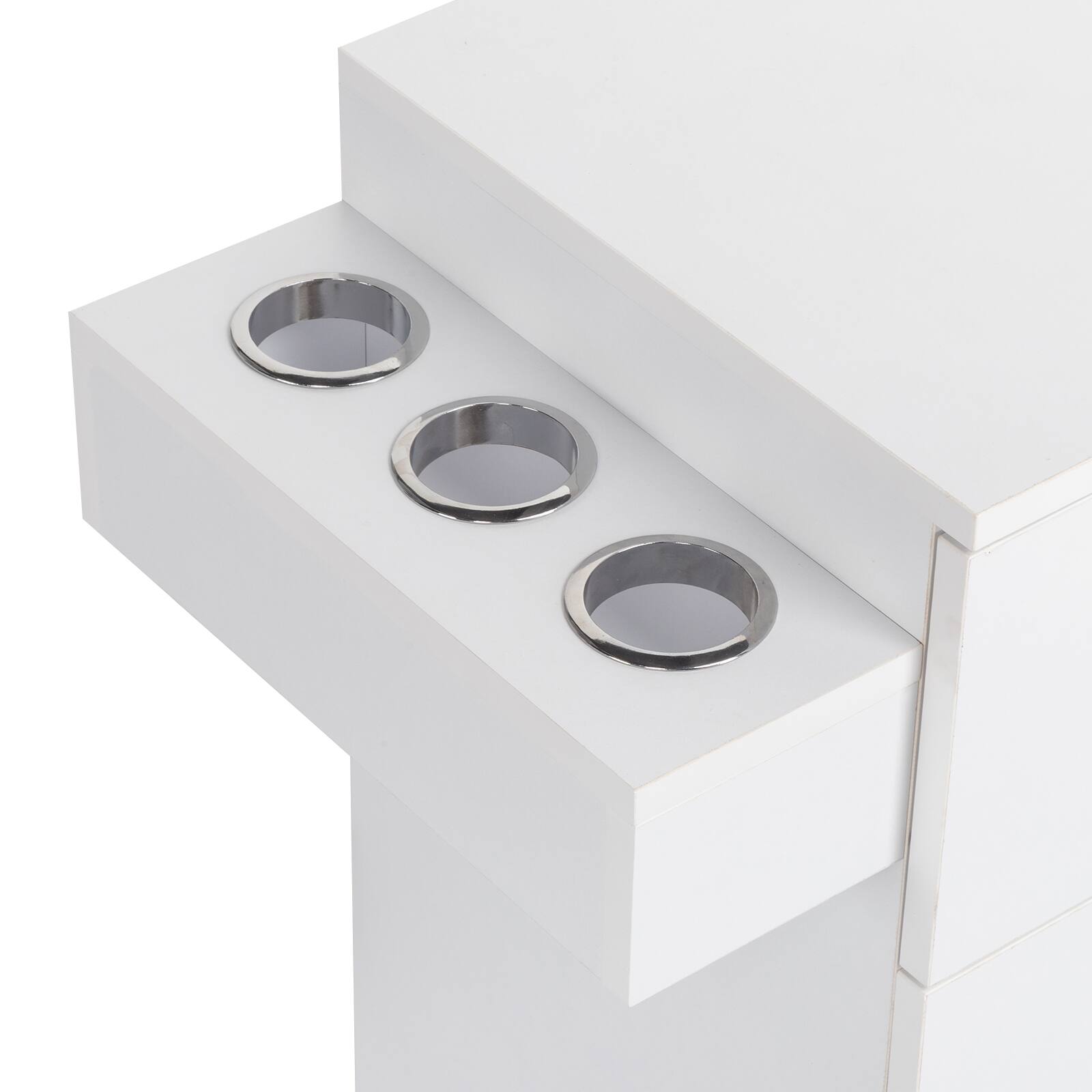 Alt View 1. Winado - Salon Station Barber Storage Cabinet with 2 drawers & Cabinet & 6 Hair Dryer Holders for Hair Styling Makeup Beauty Spa - White.