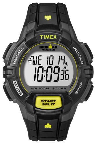 Timex Ironman Men's Rugged 30-Lap Watch Black/Lime T5K790 - Best Buy