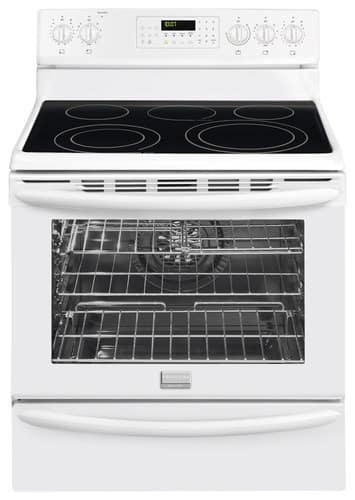 Front. Frigidaire - Gallery 6.0 Cu. Ft. Self-Cleaning Freestanding Electric Convection Range - White.