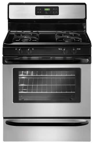 Frigidaire - 5.0 Cu. Ft. Self-Cleaning Freestanding Gas Range - Stainless Steel - Larger Front