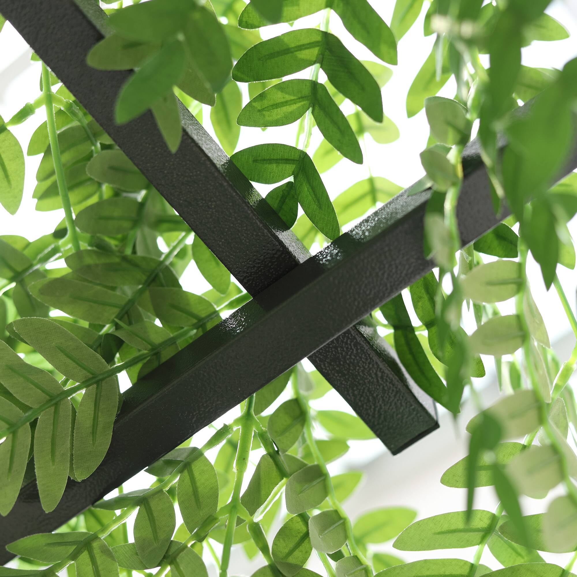 Alt View 7. Outsunny - 82'' Decorative Metal Garden Trellis Arch with Durable Steel Tubing & Elegant Scrollwork, Perfect for Weddings - Dark Gray.