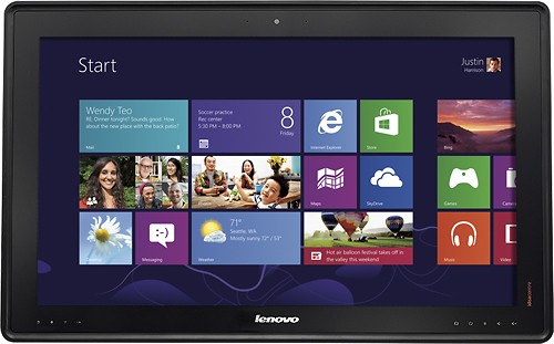  Lenovo - 27&quot; Portable Touch-Screen All-In-One Computer - Intel Core i5 - 6GB Memory - 1TB Hard Drive