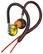 Angle Standard. iHome - 2-in-1 Ear-Hook/Earbud Headphones - Red/Orange.