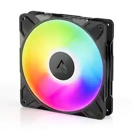 Arctic - Pro Reverse A-RGB 140mm Case Fan w/ A-RGB Reverse Impeller fluid dynamic bearingmax 2650 RPM - Black
