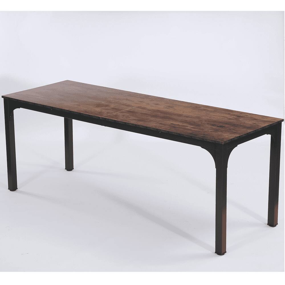 Kadyn - Study Writing Desk, Computer Desk,Rectangle Executive Desk, 78.7" Computer Desk 6FT Conference Table - Rustic Brown