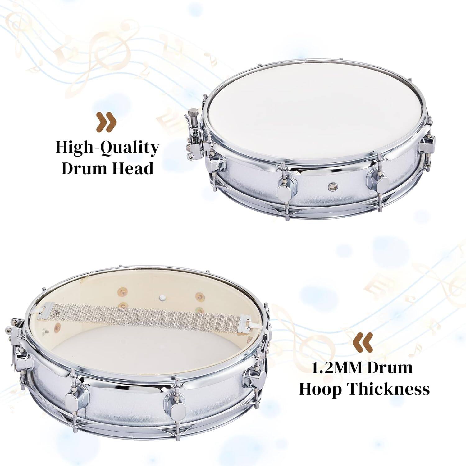 High-Quality Drum Head

1.2MM Drum Hoop Thickness