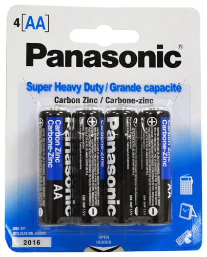  Panasonic - Super Heavy Duty AA Batteries (4-Pack)