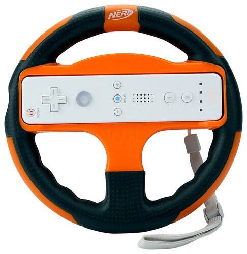 Front Standard. PDP - NERF Wheel Controller for Nintendo Wii - Orange.