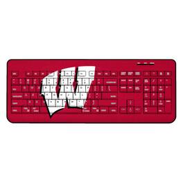 Keyscaper - Wisconsin Badgers Solid Design Wireless Keyboard - Multicolor