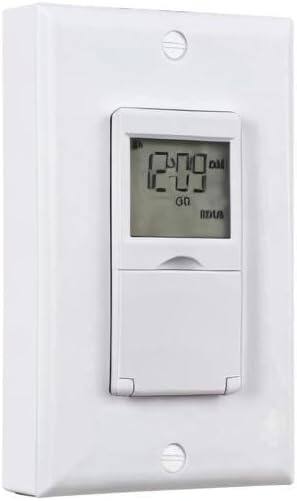 Alt View 6. BN-LINK - BN-LINK 7-Day Programmable In-Wall Timer Switch for Lights, Fans & Motors, Single Pole/3-Way, Neutral Wire, White - White.