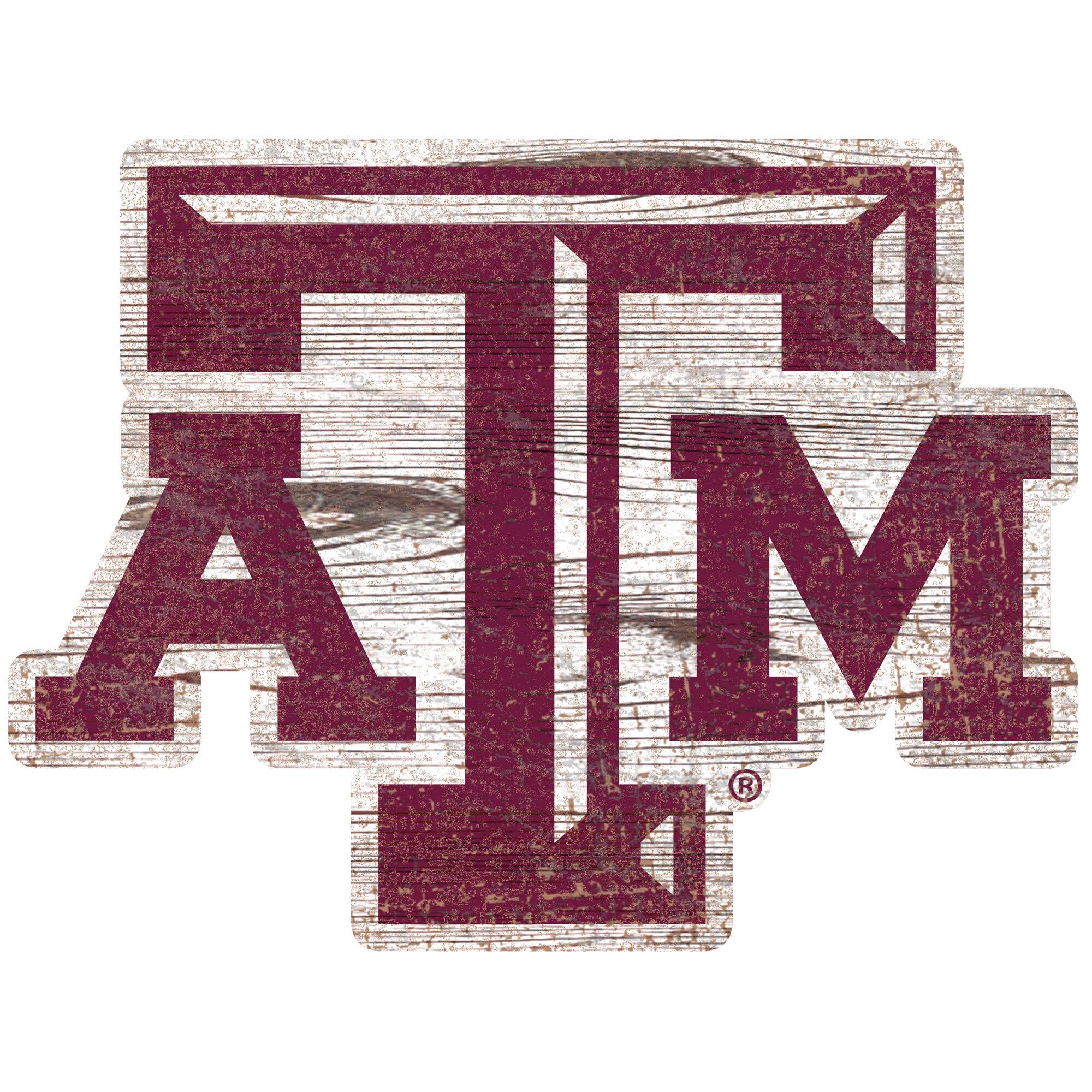 Texas A&M Aggies Distressed Logo Cutout Sign