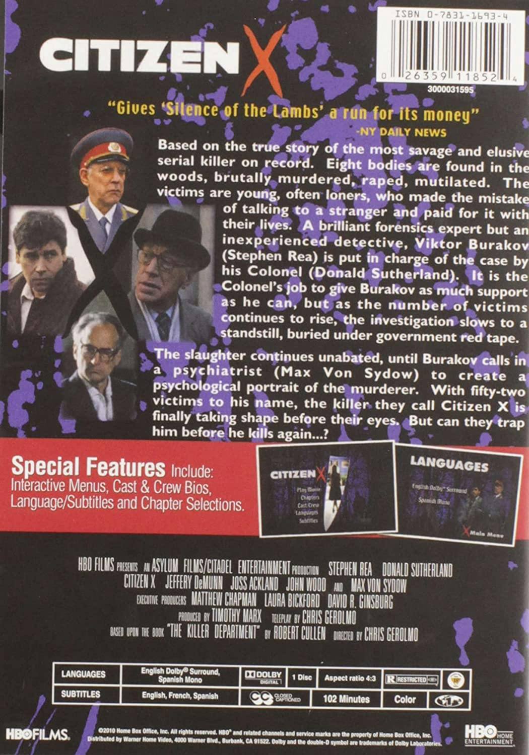 Back. Citizen X [DVD].