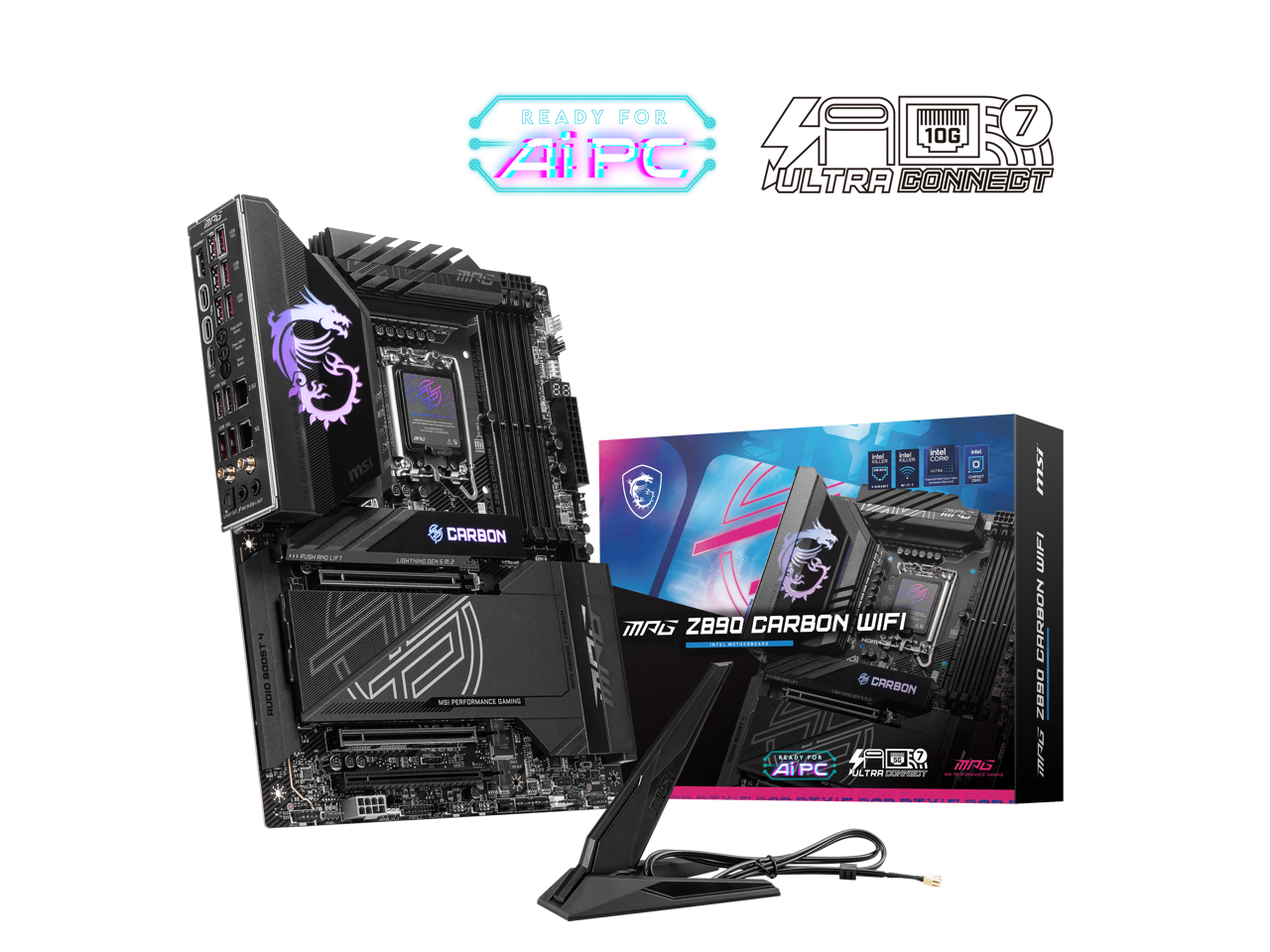 MSI - MPG Z890 CARBON WIFI LGA 1851 Intel Z890 ATX Motherboard