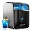 Front. Euhomy - Smart Countertop Nugget Ice Maker - 40lbs/24H, Smart APP Control, Auto Clean & 24H Timer for Home/Office/Bar - Black.
