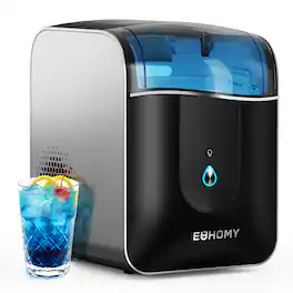 Euhomy - Countertop Nugget Ice Maker - 40lbs/24H, Smart APP Control, Auto Clean & 24H Timer for Home/Office/Bar - Black