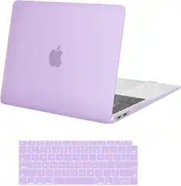 mosiso - Case for MacBook Air 13 inch Case 2020 2019 2018 Release M1 A2337 A2179 A1932 with Touch ID with Keyboard Cover - Purple