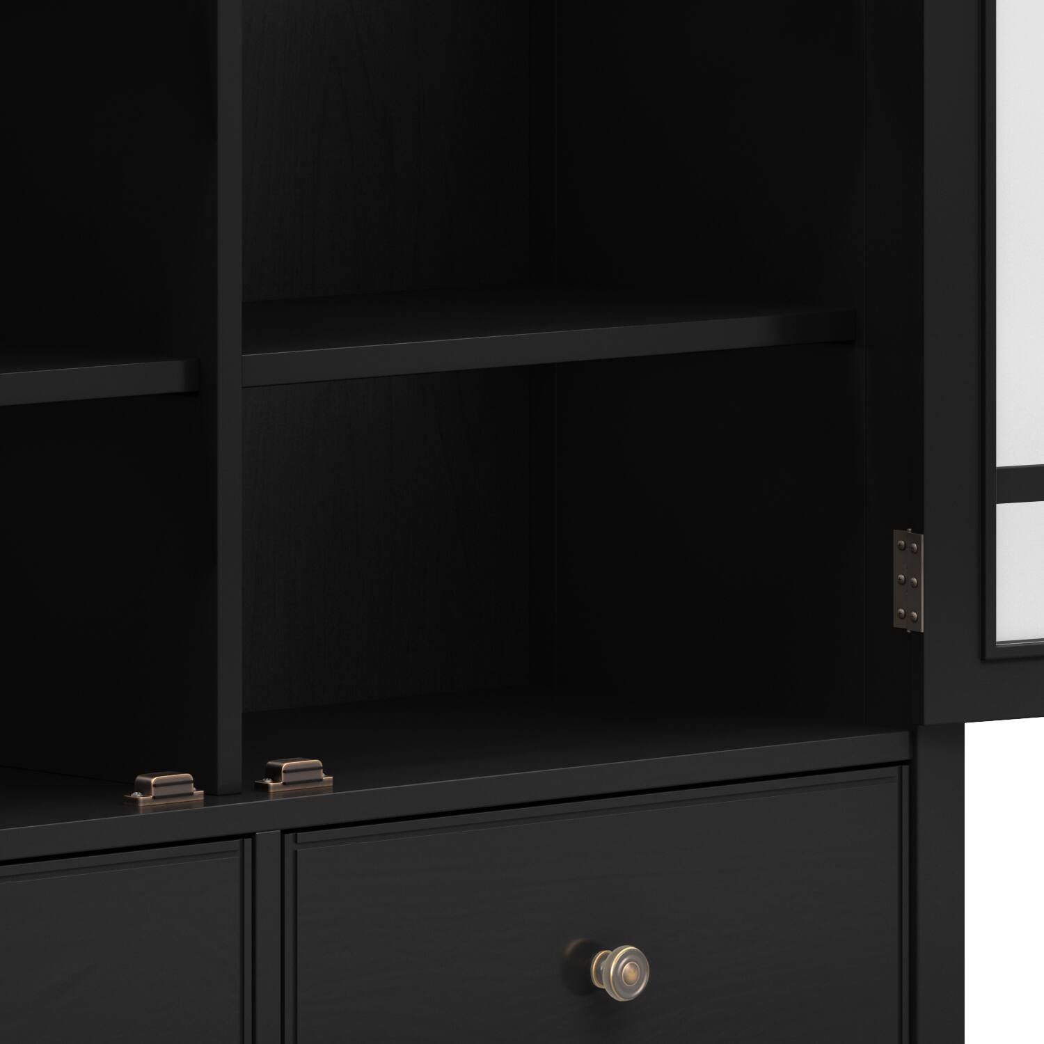 Alt View 14. Simpli Home - Connaught Tall Storage Cabinet - Black.