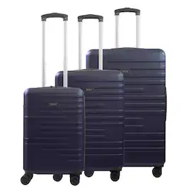 American Dreamliner - 3-Piece Hardside Luggage Set – 22.5", 26.5", 30" - NAVY