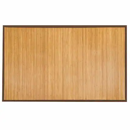 Front. Hivvago - 5' x 8' Indoor/Outdoor 100% Bamboo Area Rug Floor Carpet - Brown.