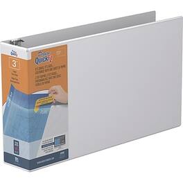 Stride - Heavy Duty 3" 3-Ring View Binders, D-Ring - White