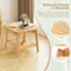 Natural Charm & Warmth: Bring a touch of sophistication with beautifully crafted bamboo frame and faux rattan shelf. Elegant Curved Design: Rustic Woven Rattan.