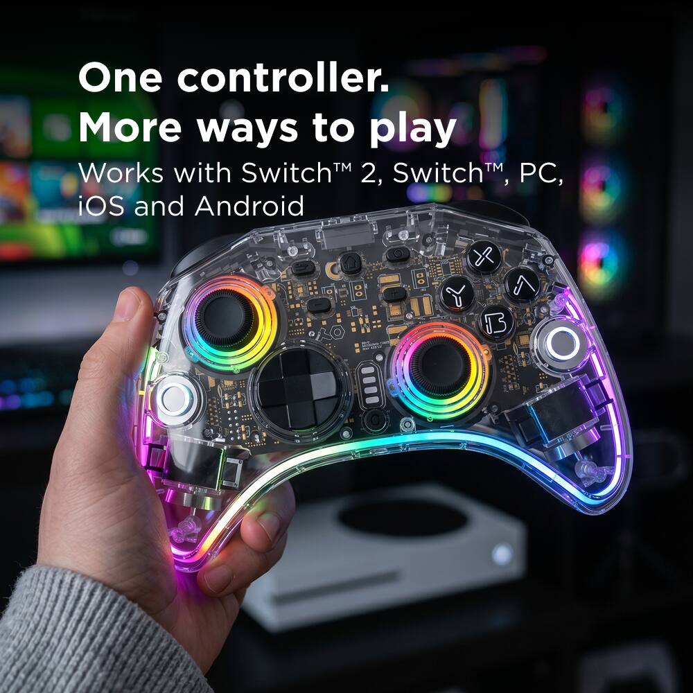 One controller. More ways to play  
Works with Switch™ 2, Switch™, PC, iOS and Android
