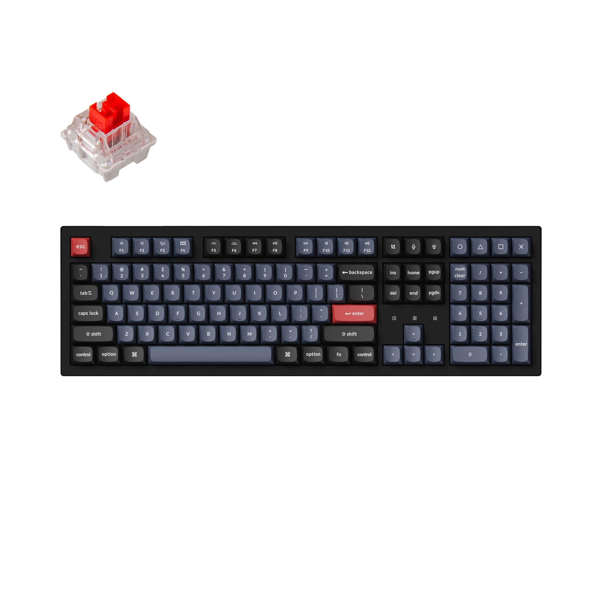 Keychron K10 Brown Switch Mechanical Keyboard Mac or PC Black