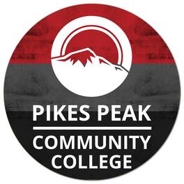 Jardine - Pikes Peak State College 20'' x 20'' Retro Logo Circle Sign - Red