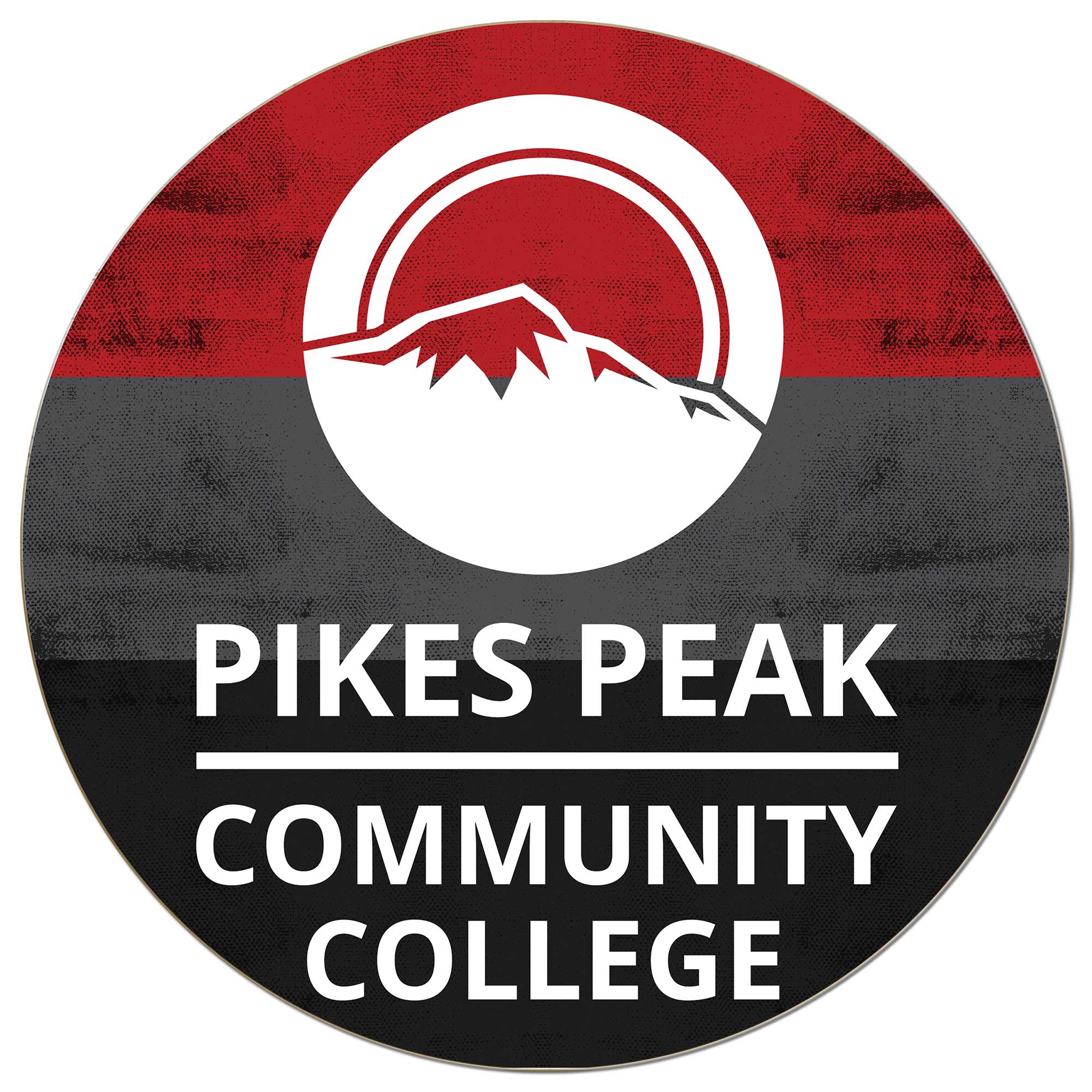 Pikes Peak State College 20'' x 20'' Retro Logo Circle Sign