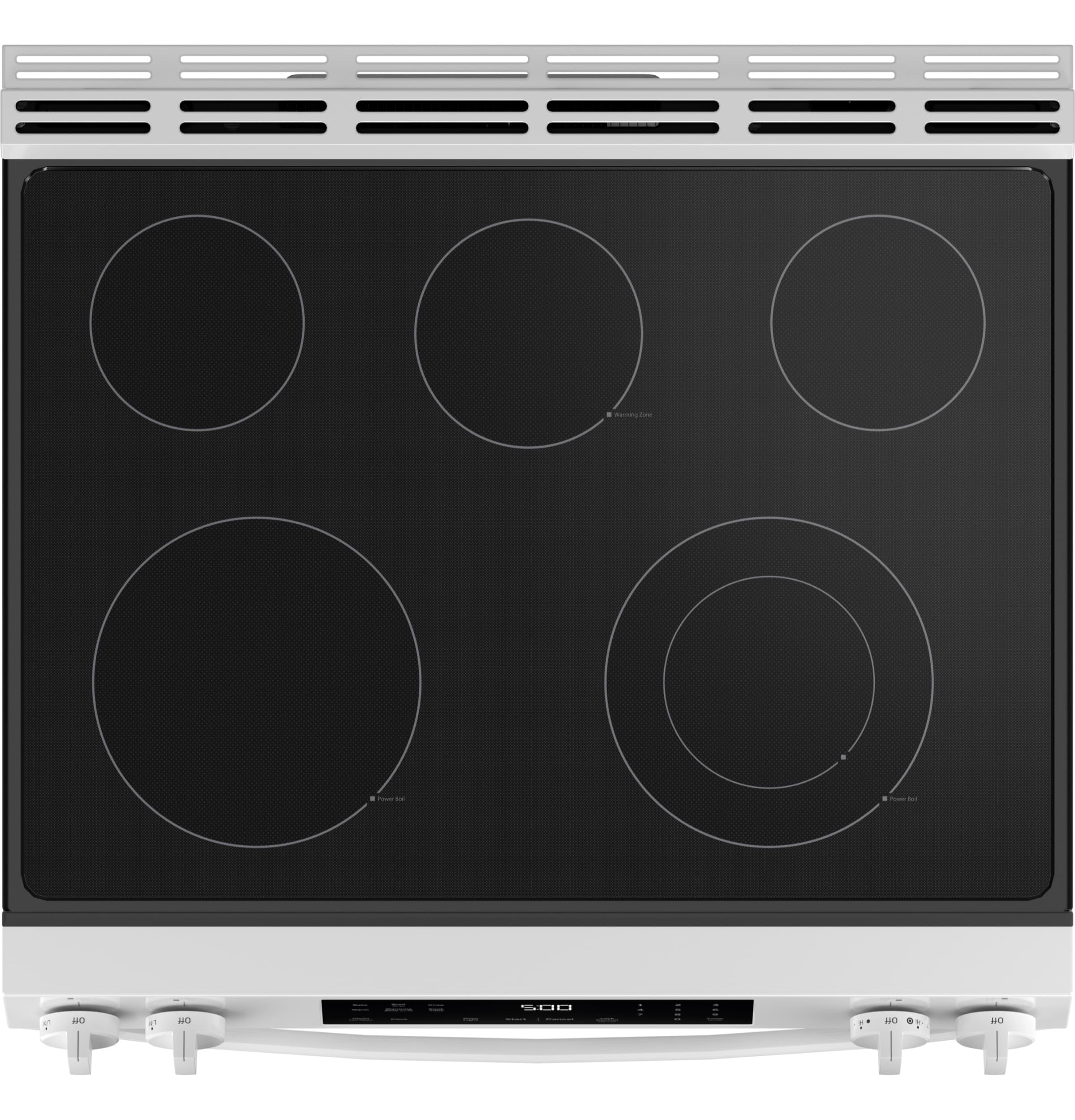 Alt View 1. GE - 5.3 Cu. Ft. Slide-In Electric Range with Self-Clean and Steam Cleaning Option and Crisp Mode - White.