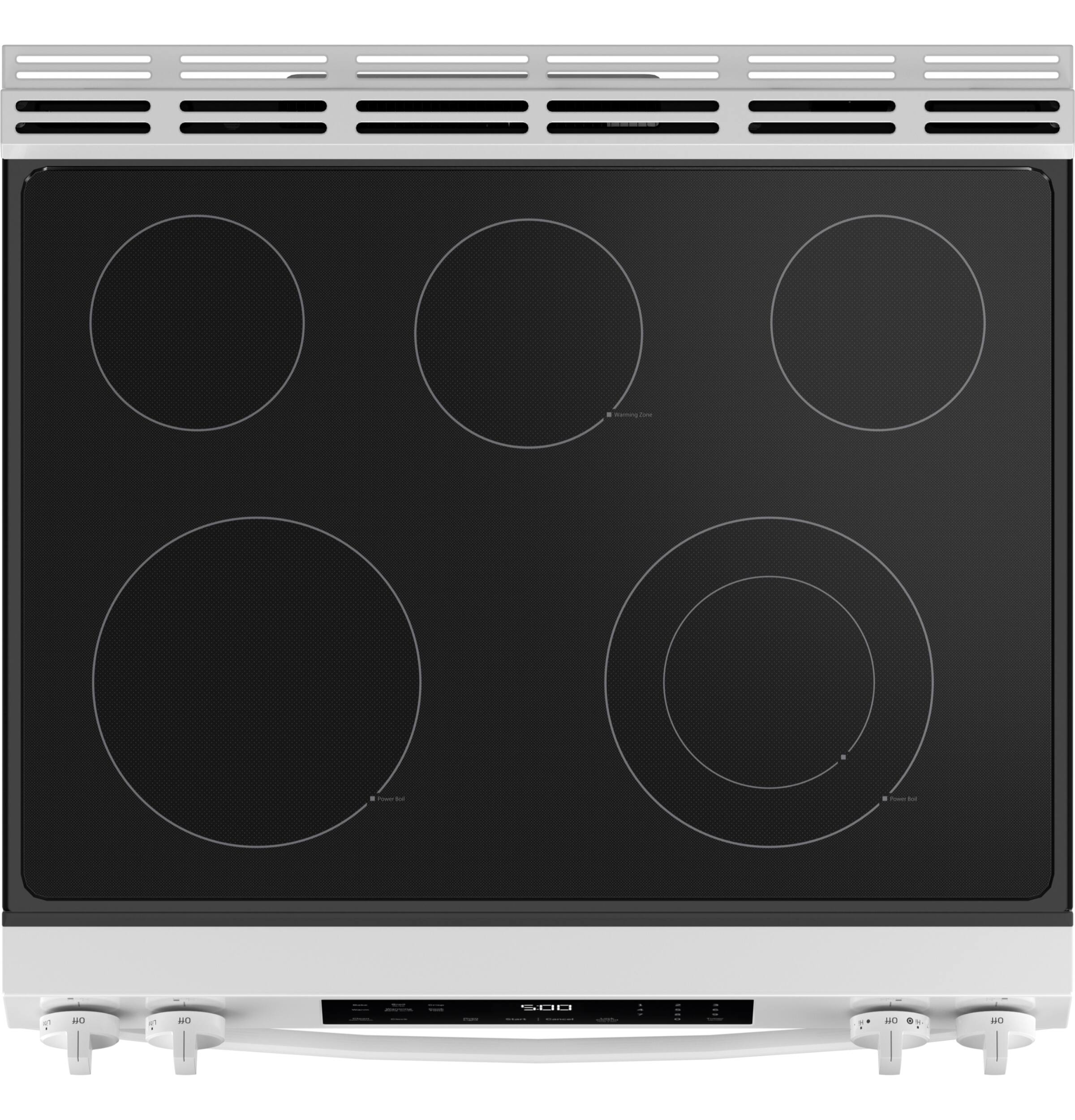 Alt View 1. GE - 5.3 Cu. Ft. Slide-In Electric Range with Self-Clean and Steam Cleaning Option and Crisp Mode - White.