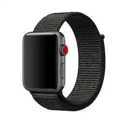 StrapsCo - Everyday Comfort Nylon Watch Band For Apple Watch - 40mm/41mm/42mm - Black