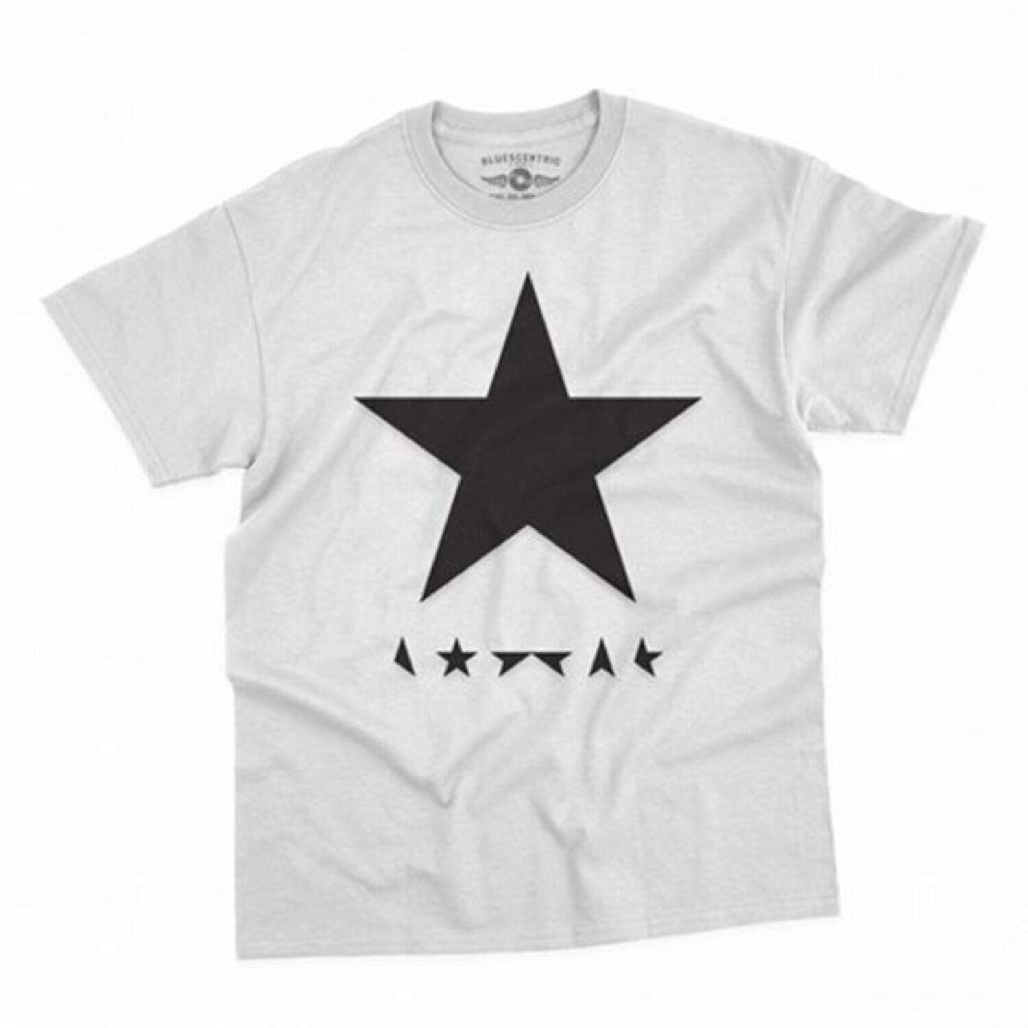 Front. PopMarket - David Bowie - David Bowie - Blackstar Album Cover - Heavy Cotton T-Shirt - 2XL White   - APPAREL - Multicolor.