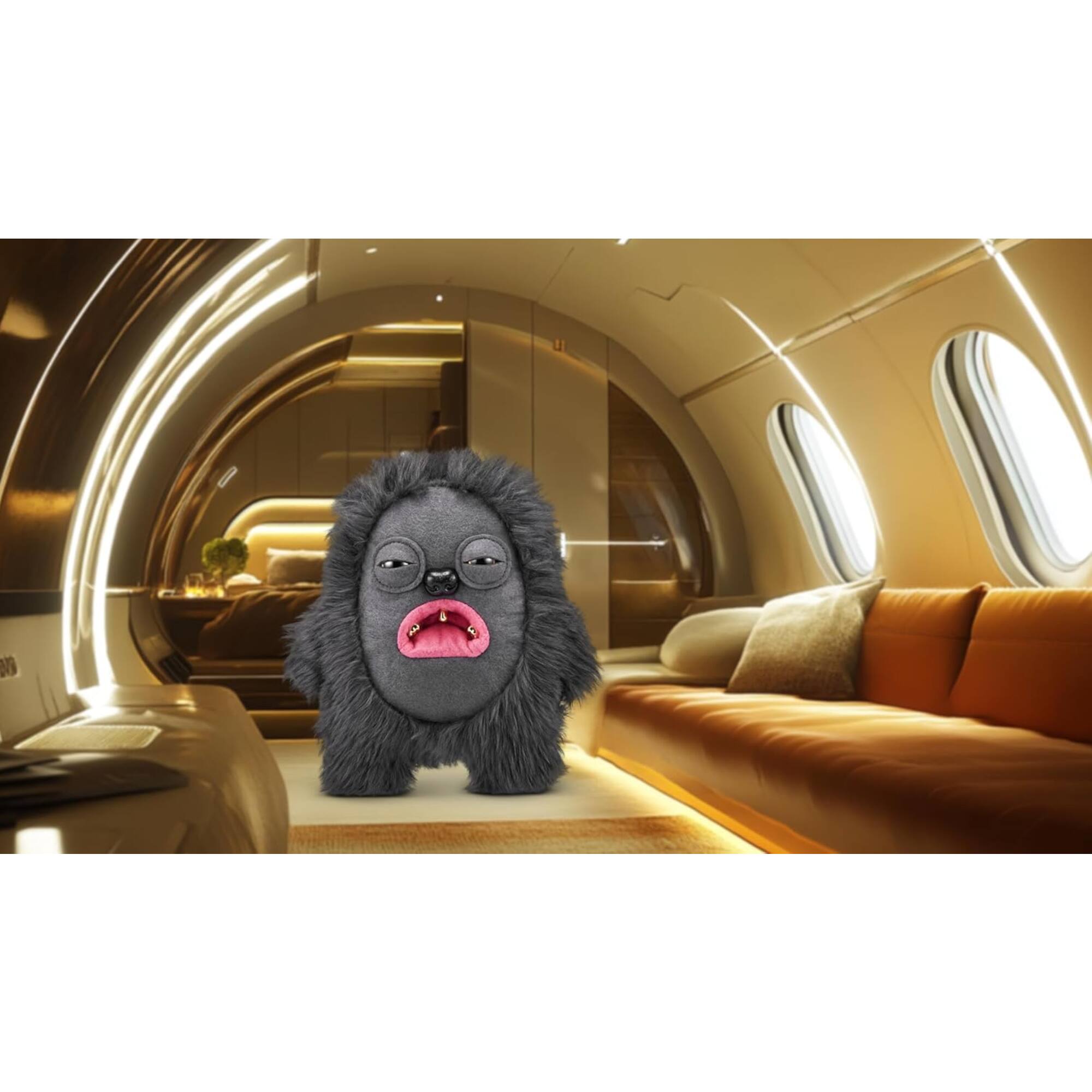 Alt View 1. Fuggler - Fuggler Gold Fuggs by ZURU Funny Ugly Monster, Plush, Collectible, Toy (Hedge Grog - Eyes and Teeth) - Assorted Pre-Pack.