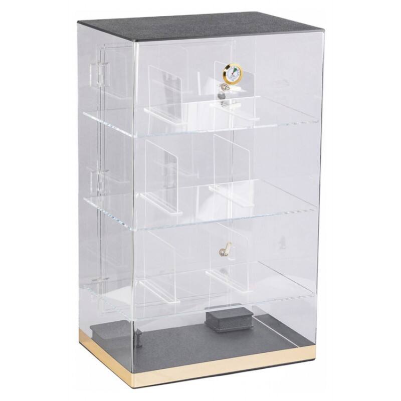 Left. Prestige - Volterra Acrylic Display Humidor - Transparent Acrylic.