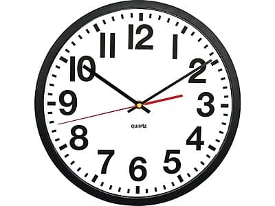 Front. Tempus - Quartz Wall Clock, Plastic, 13" - Red.
