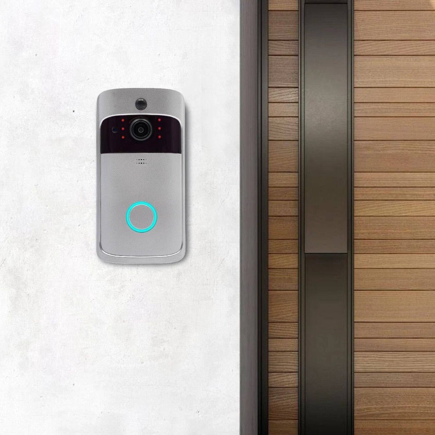 Alt View 5. Home Collection - Smart Wireless WiFi Video Doorbell with Infrared Night Vision, Motion Detection, and Two-Way Audio.
