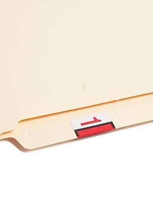 Alt View 2. Smead - BCCRN Color Coded Numeric Labels, 1" x 1.25", Red, 500/Roll - Red.