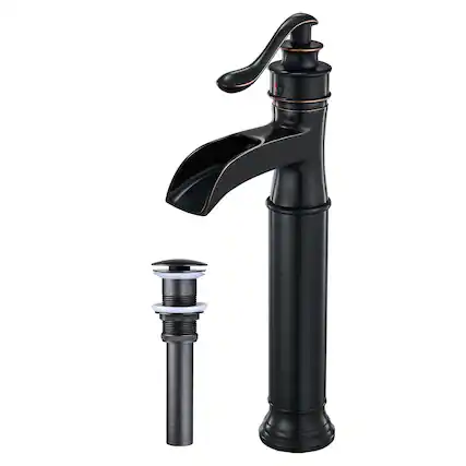 Front. Boyel Living - Single Hole Single-Handle Vessel Bathroom Faucet in Oil Rubbed Bronze - Oil Rubbed Bronze.