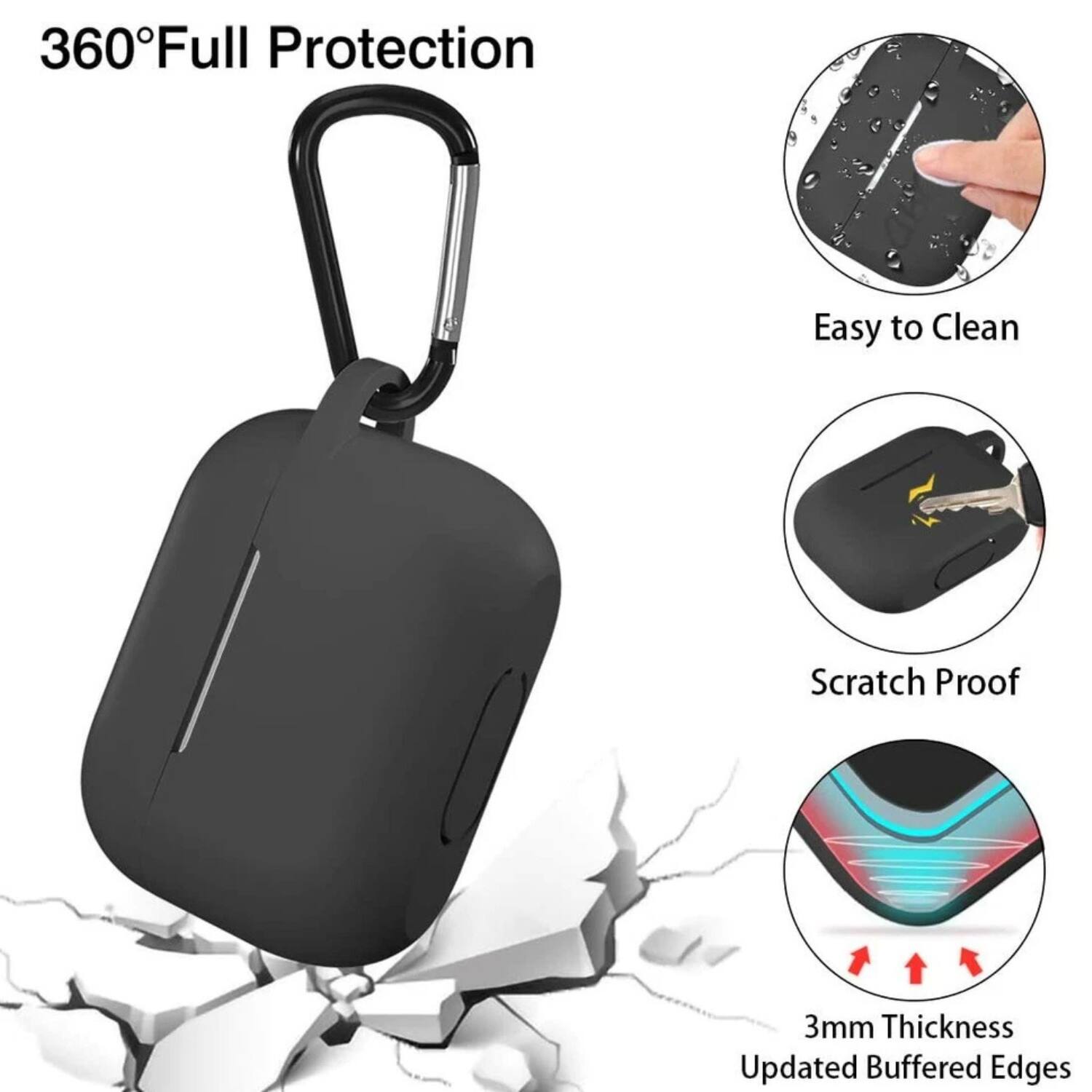 360° Full Protection

- Easy to Clean
- Scratch Proof
- 3mm Thickness
- Updated Buffered Edges