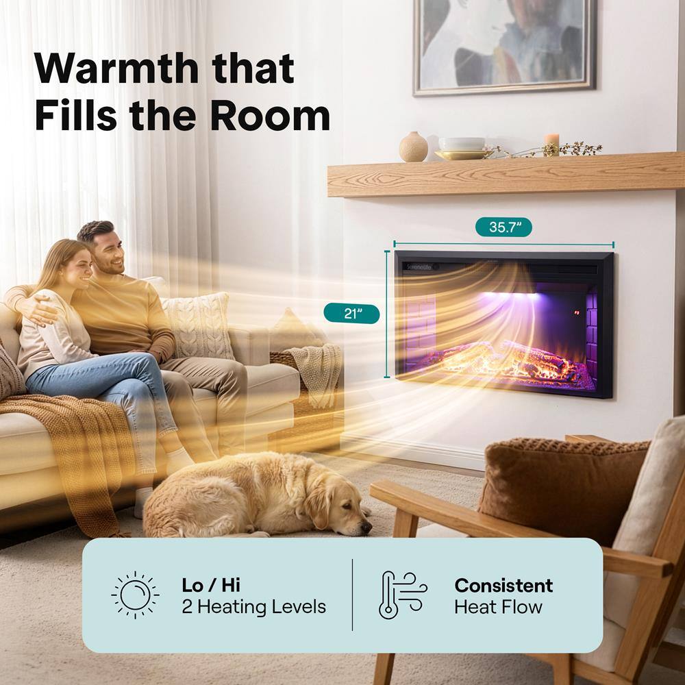 Warmth that Fills the Room  
35.7" x 21"  
Lo / Hi  
2 Heating Levels  
Consistent Heat Flow