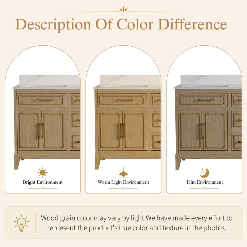 Description Of Color Difference

Bright Environment

Warm Light Environment

Dim Environment

Wood grain color may vary by light. We have made every effort to represent the product's true color and texture in the photos.