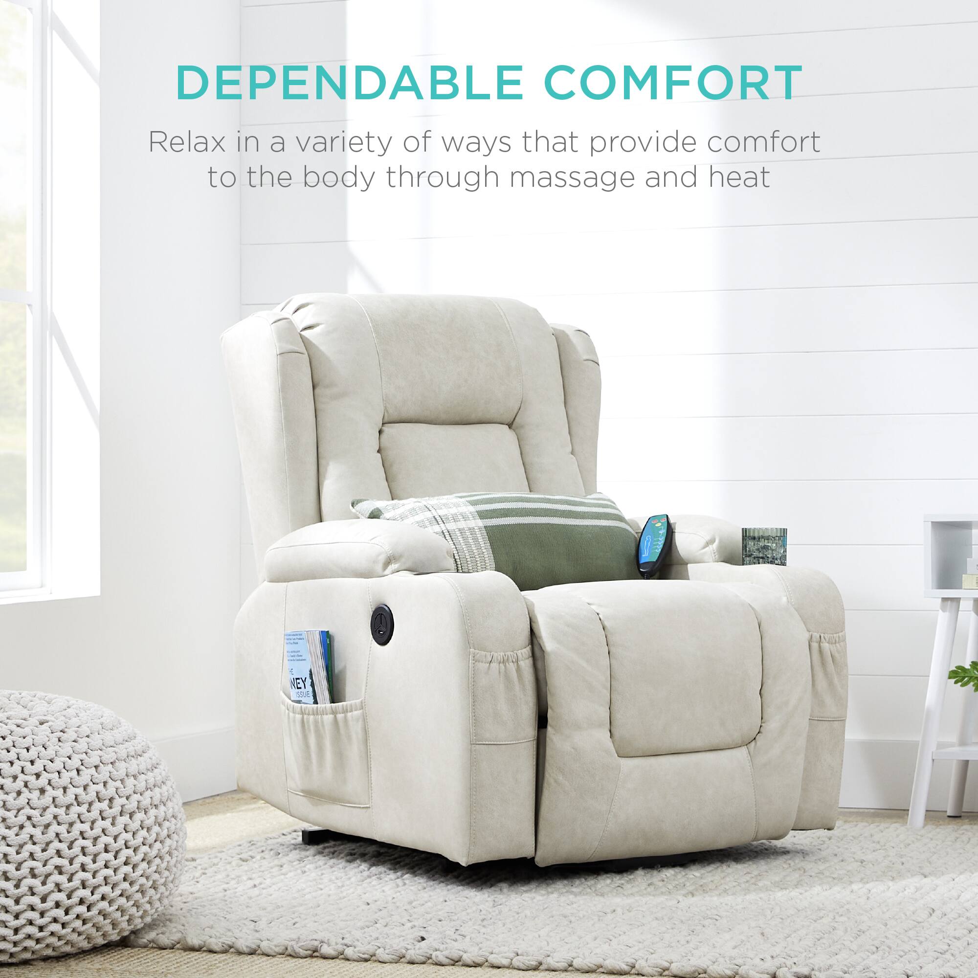 DEPENDABLE COMFORT  
Relax in a variety of ways that provide comfort to the body through massage and heat