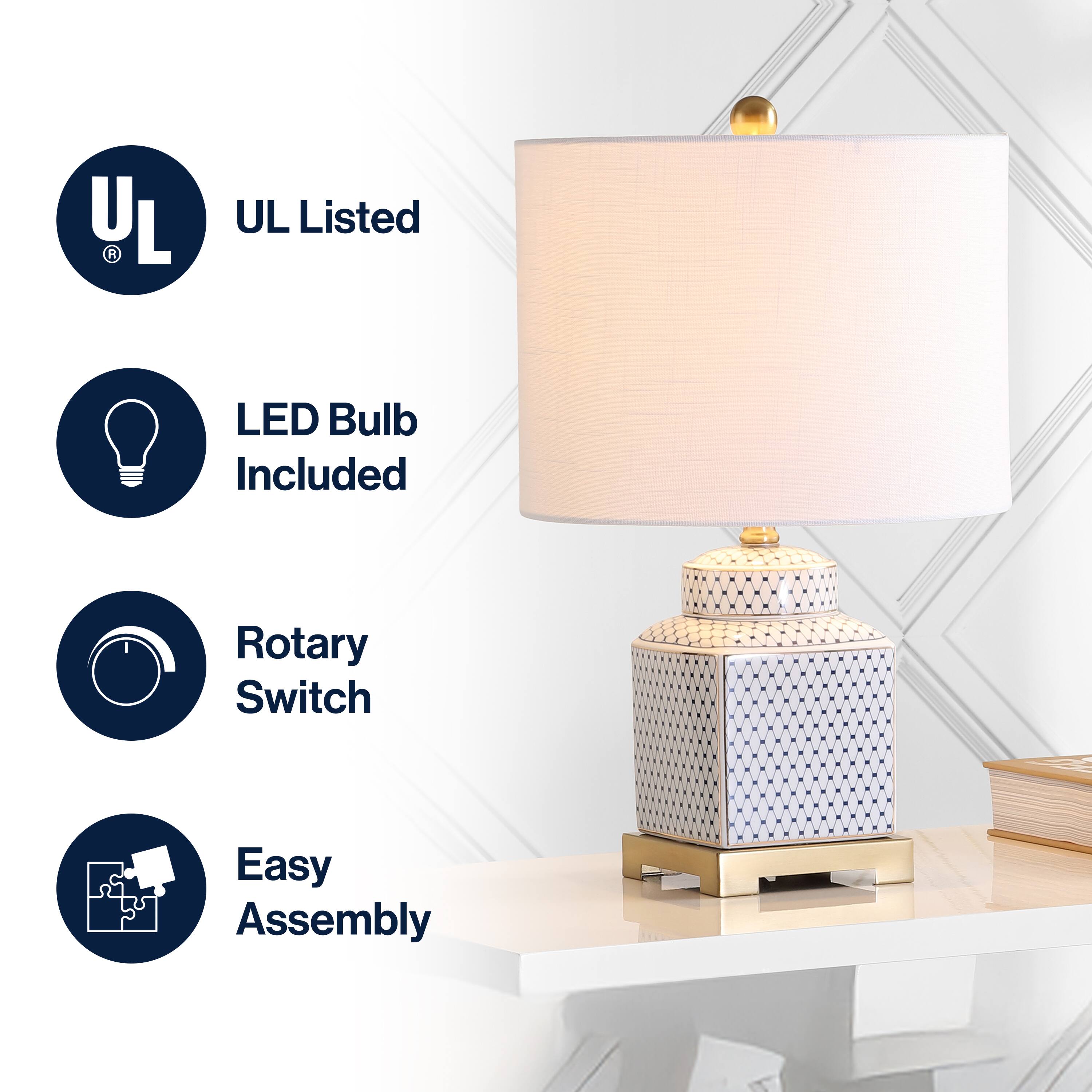 UL Listed LED Bulb Included Rotary Switch Easy Assembly