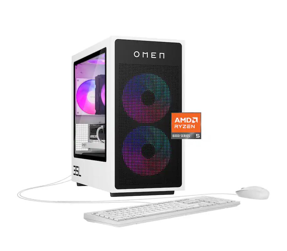 HP OMEN 35L Desktop PC (AMD Ryzen 5 8400F, 16GB DDR5, 1TB SSD