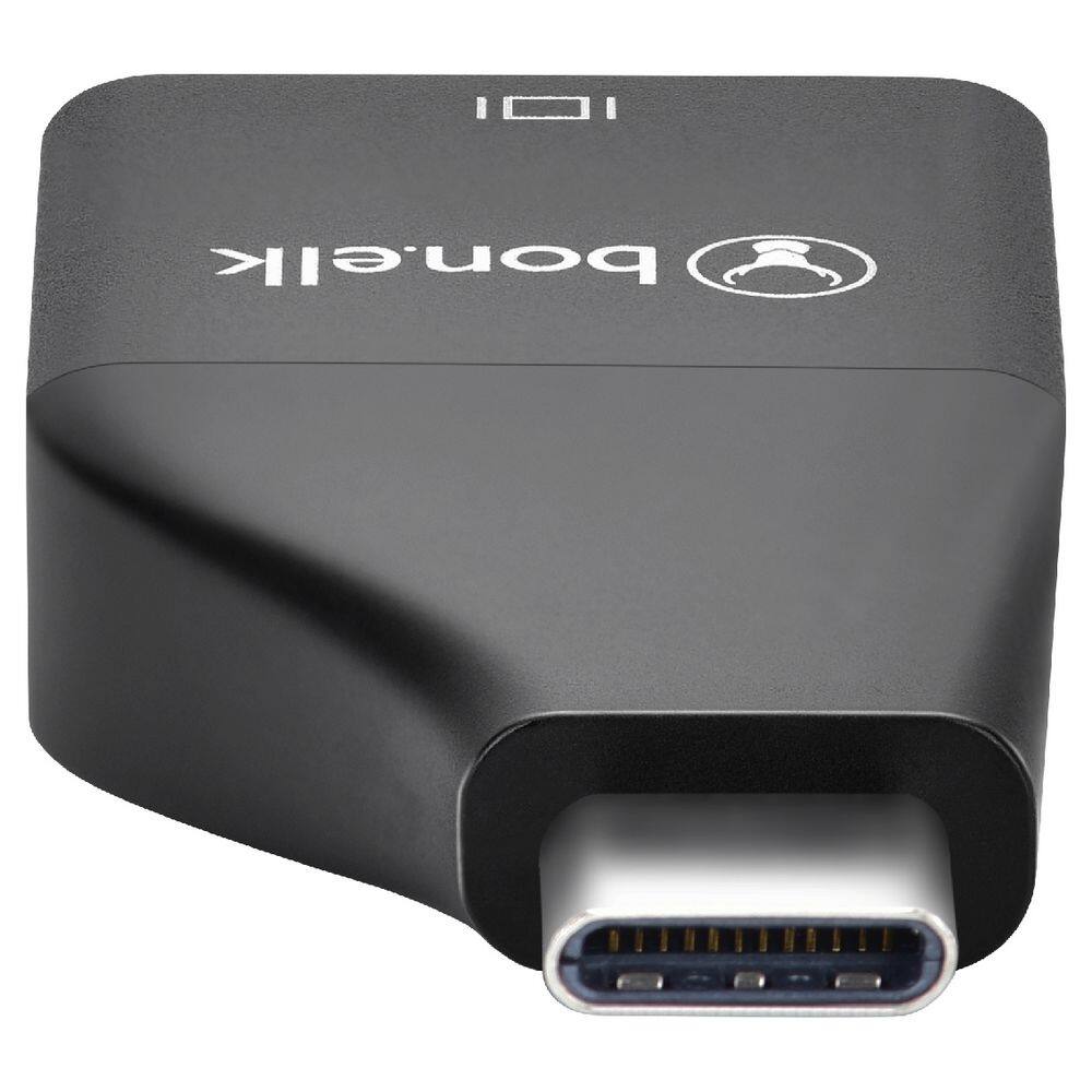 Left. Bonelk - BonElk Compact USB-C to 4K HDMI Adapter - Black - Black.